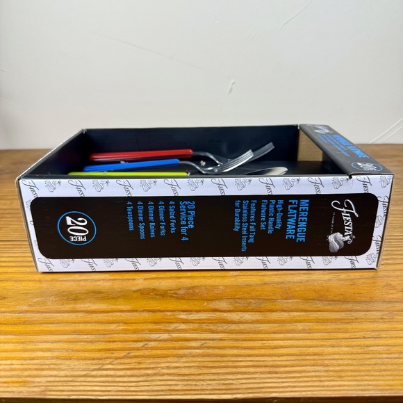 Fiesta Merengue Flatware Set – 20 Piece Colorful Service for 4 - Picture 8 of 14